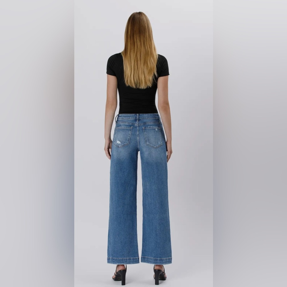 High Rise Trouser Denim - Picture 3 of 6